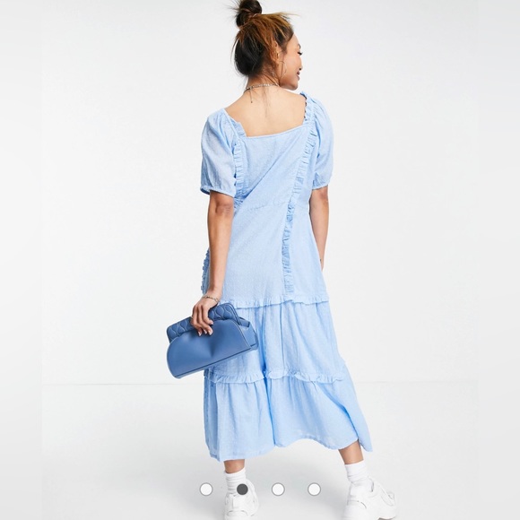 Neon Rose Dress with frill trim - Picture 2 of 9